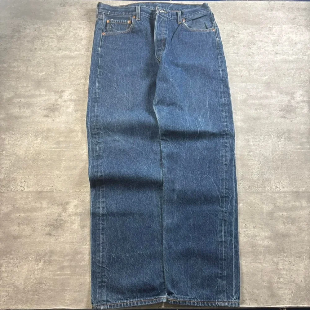 Levi's 501XX Jeans Mens 36x33 Dark Wash Vintage 90s Button Fly